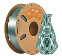 Filamento de PLA seda de ERYONE para impresora 3D, 1,75 mm, tolerancia: ± 0,03 mm, 1 kg (2,2 libras) / carrete, Bronce(Verde esmeralda)