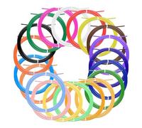 Filamento de pluma 3D, relleno de filamento de graffiti PLA 3D, 230 °C sin chip de madera, 1,75 mm, paquetes de 20 colores, 15 pies para cada color, adecuado para SCRIB3D, PIKA3D, MYNT3D y la mayoría