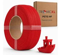 Filamento de recambio PETG-HF de 1 kg, apto para impresora 3D Bambu Lab compatible con bobina vacía de Bambulab (con Notch) AMS AMS2 P2S, H2D, H2S, X1C, P1S, A1, P1P, A1 mini rojo