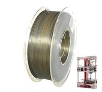 Filamento de seda para impresora 3D - 1 kg bobina de doble color | Filamento PLA bicolor de 1,75 mm | Material brillante que cambia de color para impresora | Impresión suave y alta resistencia