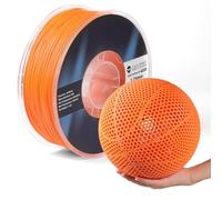 Filamento flexible SainSmart PEBA de alto rebote de 90 A, 1 kg, Super TPU con un 78% de rebote, un 20% más ligero y una impresión dos veces más rápida, resistencia a base de nailon, 1,75 mm, naranja