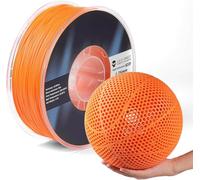 Filamento flexible SainSmart PEBA de alto rebote de 90 A, 1 kg, Super TPU con un 78% de rebote, un 20% más ligero y una impresión dos veces más rápida, resistencia a base de nailon, 1,75 mm, naranja