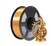 Filamento for impresora 3D de 250 g/500 g/1000 g, filamento PLA+ tricolor de 1,75 mm, filamento de seda, precisión dimensional de +/- 0,02 mm.(Gold S Copper 500g)