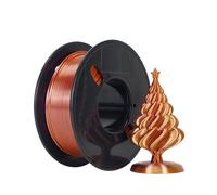 Filamento for impresora 3D PLA tricolor de 200 g, seda, doble color, plástico, bobina de 1,75 mm, sin burbujas, multicolor(12)