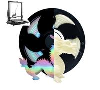 Filamento Glow-in-the-Dark | Filamento de PLA luminoso | 1.75 mm Rainbow 3D Printer Strings | Cierre de 1 kg, multicolor, para Enders & Standard 3D Impresión