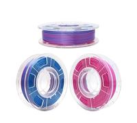 Filamento para impresora 3D, Filamento de impresora 3D dos tonos, PLA 250g Duotono 1,75 mm for impresión Magic Rojo-azul Negro-rojo Dos colores Material similar a la seda(Blue rose)