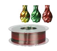 Filamento para impresora 3D, Filamento de impresora 3D tricolor, 250 g PLA 3 colores Material impresión Productos sublimación 1,75 mm Filamentos seda Magic Pla(Gold Green Red)