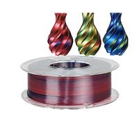 Filamento para impresora 3D, Filamento de impresora 3D tricolor, 250 g PLA 3 colores Material impresión Productos sublimación 1,75 mm Filamentos seda Magic Pla(Gold Blue Red)