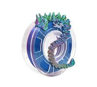 Filamento para impresora 3D, Filamento de impresora 3D tricolor, 250 g PLA 3 colores Material impresión Productos sublimación 1,75 mm Filamentos seda Magic Pla(Fuchsia Blue Green)