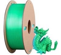 Filamento para Impresoras 3D Filamento multicolor for impresora 3D, impresión brillante de seda PLA 1,75 mm doble/tricolor, 250 g (0,55 libras) se adapta a la mayoría FDM(250g Sky Blue Green)