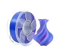 Filamento para Impresoras 3D Impresora 3D de 1kg, consumibles multicolores con brillo seda, filamento PLA doble color adecuado for todas las máquinas impresión FDM 1,75mm(Blue -Purple 004)