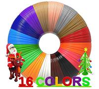 Filamento para lápiz 3D de 97,5 metros de largo, 16 colores, 6 metros por cada color, filamento PLA de 1,75 mm, diámetro de alta precisión y recarga segura para niños