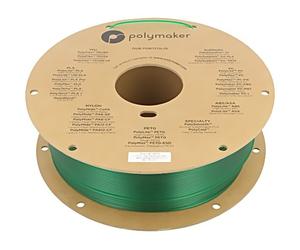 Filamento PB01033: PET-G 1,75mm semitransparente, verde 230-240°C 1kg POLYMAKER