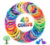 Filamento PCL para Bolígrafo 3D,40 Colores Recambios de Filamento para Lapiz 3D 1,75mm,Total 200 M,Se Derrite a Baja Temperatura,Incompatible con 3Doodler Start + Pen