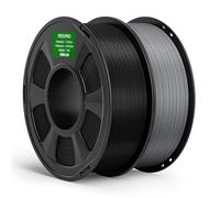 Filamento PETG Pro Negro/Gris DEEPLEE 2kg para Impresoras 3D 1,75mm con Resistencia Mejorada y Tenacidad a los Agentes Atmosféricos, Compatible con la Mayoría de Impresoras 3D FDM