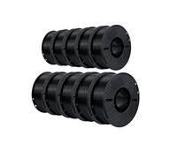 Filamento PLA/ABS/PETG De 10 Kg, 1,75 Mm, Negro, Blanco Y Gris, 10 Rollos De Plástico PLA, ABS Y PETG For Impresora 3D, Compatible con Kingroon.(ABS 10kg Black)