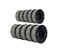 Filamento PLA/ABS/PETG De 10 Kg, 1,75 Mm, Negro, Blanco Y Gris, 10 Rollos De Plástico PLA, ABS Y PETG For Impresora 3D, Compatible con Kingroon.(ABS 10kg Gray)