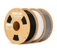 Filamento PLA Basic DEEPLEE 1,75 mm para impresoras 3D. Precisión ±0,02 mm. Bobina perfecta, sin atascos. Ideal para principiantes. Compatible mayoría FDM,Negro/Blanco/Gris 3KG