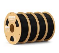 Filamento PLA Basic DEEPLEE 1,75 mm para impresoras 3D. Precisión ±0,02 mm. Bobina perfecta, sin atascos. Ideal para principiantes. Compatible mayoría FDM,Negro 4KG