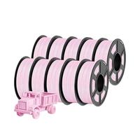 Filamento PLA clásico for impresora 3D, 1,75mm, filamento PLA 3D mate de alta velocidad, 10 rollos/juego, efecto mate cuidadosamente enrollado, 1,1 KG/rollo(PLACS Sakura Pink)