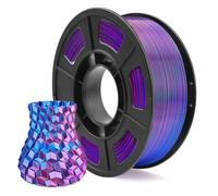 Filamento PLA de 1,75 mm, Bicolor Azul y Morado, for Impresora 3D, Bobina de 250 g (0,55 LB), Compatible con la mayoría de impresoras 3D FDM.