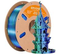 Filamento PLA ERYONE de dos tonos de 1,75 mm, filamento para impresora 3D, carrete de 1 kg +/- 0,02 mm, azul seda y verde