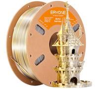 Filamento PLA ERYONE de dos tonos de 1,75 mm, filamento para impresora 3D, carrete de 1 kg +/- 0,02 mm, oro seda y plata