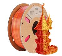 Filamento PLA ERYONE de dos tonos de 1,75 mm, filamento para impresora 3D, carrete de 1 kg +/- 0,02 mm, rojo seda y dorado