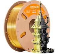 Filamento PLA ERYONE de dos tonos dobles de 1,75 mm, filamento para impresora 3D, carrete de 1 kg +/- 0,02 mm, negro seda dorado