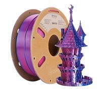 Filamento PLA ERYONE Dual Bicolor 1,75 mm, Filamento para Impresora 3D Bobina de 1 kg +/- 0,02 mm, Seda Roja y Azul