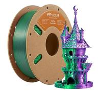 Filamento PLA ERYONE Dual Zweifarbig de 1,75 mm, filamento Drucker 3D de 1 kg +/- 0,03 mm, color morado y verde