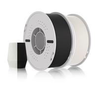 Filamento PLA Mate para Impresora 3D 1.75mm Precisión Dimensional +/- 0.03mm,Alta Velocidad&Filamento de Impresión Fácil Compatible with Bambu Lab All Impresoras 3D-2kg Spool(4.4lbs)-2PCS Negro+Blanco