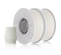 Filamento PLA Mate para Impresora 3D 1.75mm Precisión Dimensional +/- 0.03mm,Alta Velocidad&Filamento Impresión Fácil Compatible with Bambu Lab All Impresoras 3D-2kg Spool(4.4lbs)-2PCS Blanco Marfi