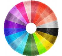 Filamento PLA para bolígrafo 3D de 1,75 mm | 20 colores, 10 m cada uno | Paquetes de recambios para bolígrafo 3D | Recambios de filamento PL