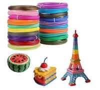 Filamento PLA para Lapiz 3D - Filamento PLA Boligrafo 3D 1,75mm con 10 Colores Variados, 50 M (5M*10 Colores), Filament PLA 3d Pen para todos los bolígrafos de impresión 3D que se ajustan a 1,75 mm