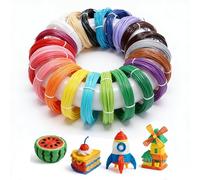 Filamento PLA para Lapiz 3D - Filamento PLA Boligrafo 3D 1,75mm con 20 Colores Variados, 100 M (5M*20 Colores), Filament PLA 3d Pen para todos los bolígrafos de impresión 3D que se ajustan a 1,75 mm