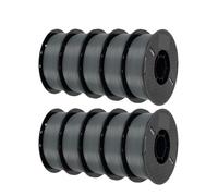 Filamento PLA PETG de 10KG, filamento 3d de 1,75mm for impresora 3D, 10 rollos/juego de colores y materiales mezclados, impresión FDM(10 KG PLA Gray)