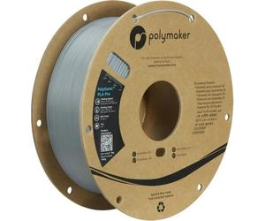 Filamento PLA Polymaker PolySonic Gris Plateado 1,75 mm Alta Rigidez Impacto Fácil Extrusión
