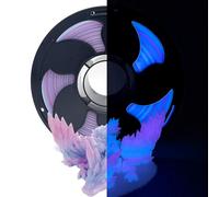 Filamento PLA que brilla en la oscuridad, arco iris, azul, rosa, arco iris, 1.75 mm, filamento de impresora 3D de alta intensidad, filamento de impresión 3D de ácido poliláctico mejorado de dureza