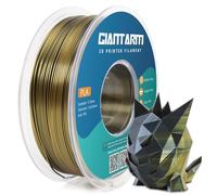 Filamento PLA Seda de doble color 1,75mm(±0,02mm) para impresoras 3D, 1kg, 1 rollo envasado al vacío, PLA bicolor similar a la seda, Oro+Negro