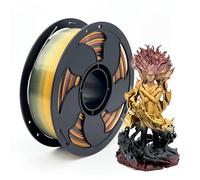 Filamento PLA Silk Gradient Rainbow Black Red Gold PLA 1.75mm High Intensity 3D Printer Filament, Dureza Mejorada PLA 3D Filamento de Impresión 3D Bobina de 2.2 libras (2.2 libras), bobina