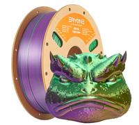 Filamento PLA tricolor ERYONE de seda 1,75 mm, filamento para impresora 3D PLA +/-0,03 mm 1 kg/bobina, seda oro verde púrpura