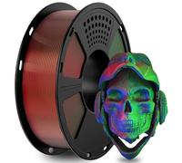 Filamento PLA Tricolor Seda 1,75mm(±0,02mm) para impresoras 3D, 1kg, 1 rollo envasado al vacío, PLA bicolor similar a la seda, Rojo+Verde+Azul