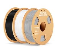 Filamento Rápido DEEPLEE PETG 1.75 mm Negro/Blanco/Gris 3KG, Material 3D de Alta Velocidad 600 mm/s y Alta Resistencia al Impacto, Compatible con Impresoras FDM