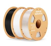 Filamento Rápido DEEPLEE PETG 1.75 mm Negro/Blanco/Transparente 3KG, Material 3D de Alta Velocidad 600 mm/s y Alta Resistencia al Impacto, Compatible con Impresoras FDM