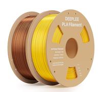 Filamento Silk PLA DEEPLEE, Tolerancia de Precisión +/- 0.02mm, Material de Impresión 3D Compatible con Impresoras FDM, Dorado/Cobrizo2 KG
