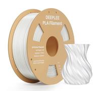 Filamento Silk PLA DEEPLEE, Tolerancia de Precisión +/- 0.02mm, Material de Impresión 3D Compatible con Impresoras FDM, Blanco 1KG