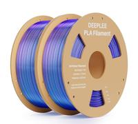Filamento Silk PLA DEEPLEE, Tolerancia de Precisión +/- 0.02mm, Material de Impresión 3D Compatible con Impresoras FDM, Azul Violeta2 KG