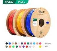 Filamentos de Impresión 3D ESUN PL 5KG, 1kg/rollo, 1.75mm, Materiales de Impresión PLA Plus de Alta Velocidad, Bobina de Cartón para la Mayoría de las Impresoras FDM, Entrega Rápida Black 5KG