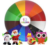 Filamentos Lapiz 3D PLA, Rilitor Filamento de pluma 3D 12 Colores 1,75 mm, 3M por Color, Apto para Mayoría de 3D Plumas e 3D Impresoras